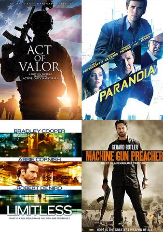 Act of Valor/Limitless/Machine Gun Preacher/Paranoia - Multi Pack poster