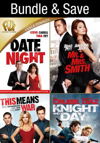 MR & MRS SMITH + KNIGHT & DAY + DATE NIGHT+ THIS MEANS WAR QUAD FEATURE poster