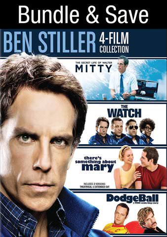 DODGEBALL + THE WATCH + SECRET LIFE OF MITTY + THERE'S SOMETHING ABOUT MARY QUAD FEATURE poster